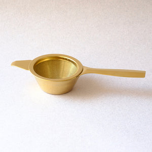 Stainless Steel Gold Tea Strainer