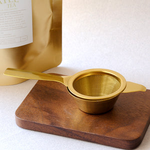 Stainless Steel Gold Tea Strainer