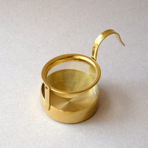 Stainless Steel Gold Tea Strainer - Multifunctional